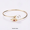 18K Gold Pearl Bangle